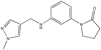 1-(3-{[(1-methyl-1H-pyrazol-4-yl)methyl]amino}phenyl)pyrrolidin-2-one Struktur