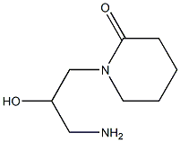 1-(3-amino-2-hydroxypropyl)piperidin-2-one Struktur