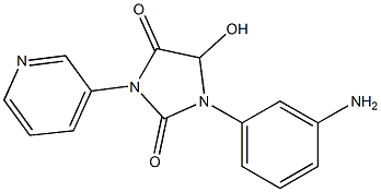 1-(3-aminophenyl)-5-hydroxy-3-(pyridin-3-yl)imidazolidine-2,4-dione Struktur