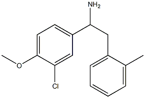 1-(3-chloro-4-methoxyphenyl)-2-(2-methylphenyl)ethan-1-amine Struktur