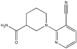 1-(3-cyanopyridin-2-yl)piperidine-3-carboxamide Struktur