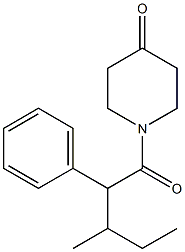 1-(3-methyl-2-phenylpentanoyl)piperidin-4-one Struktur