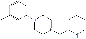 1-(3-methylphenyl)-4-(piperidin-2-ylmethyl)piperazine Struktur