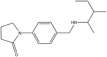 1-(4-{[(3-methylpentan-2-yl)amino]methyl}phenyl)pyrrolidin-2-one Struktur