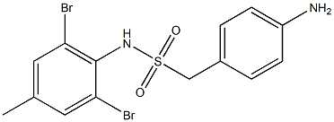 1-(4-aminophenyl)-N-(2,6-dibromo-4-methylphenyl)methanesulfonamide Struktur