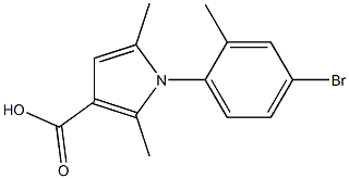 1-(4-bromo-2-methylphenyl)-2,5-dimethyl-1H-pyrrole-3-carboxylic acid Struktur