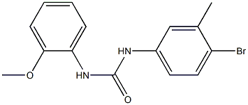 1-(4-bromo-3-methylphenyl)-3-(2-methoxyphenyl)urea Struktur