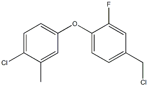 1-(4-chloro-3-methylphenoxy)-4-(chloromethyl)-2-fluorobenzene Struktur