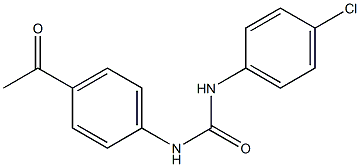 1-(4-chlorophenyl)-3-(4-acetylphenyl)urea Struktur