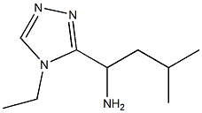 1-(4-ethyl-4H-1,2,4-triazol-3-yl)-3-methylbutan-1-amine Struktur