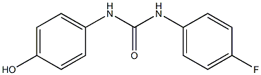 1-(4-fluorophenyl)-3-(4-hydroxyphenyl)urea Struktur