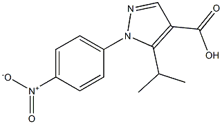 1-(4-nitrophenyl)-5-(propan-2-yl)-1H-pyrazole-4-carboxylic acid Struktur