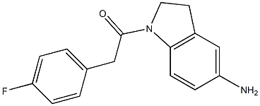 1-(5-amino-2,3-dihydro-1H-indol-1-yl)-2-(4-fluorophenyl)ethan-1-one Struktur