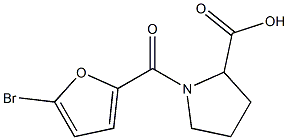 1-(5-bromo-2-furoyl)pyrrolidine-2-carboxylic acid Struktur