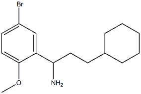 1-(5-bromo-2-methoxyphenyl)-3-cyclohexylpropan-1-amine Struktur