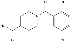 1-(5-chloro-2-hydroxybenzoyl)piperidine-4-carboxylic acid Struktur