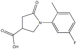 1-(5-fluoro-2-methylphenyl)-5-oxopyrrolidine-3-carboxylic acid Struktur