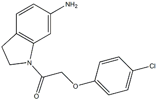 1-(6-amino-2,3-dihydro-1H-indol-1-yl)-2-(4-chlorophenoxy)ethan-1-one Struktur