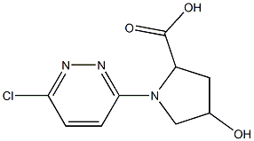 1-(6-chloropyridazin-3-yl)-4-hydroxypyrrolidine-2-carboxylic acid Struktur