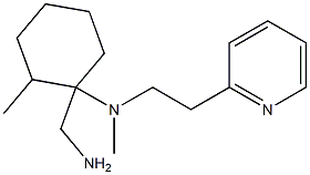 1-(aminomethyl)-N,2-dimethyl-N-[2-(pyridin-2-yl)ethyl]cyclohexan-1-amine Struktur