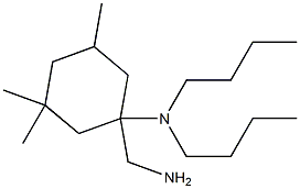 1-(aminomethyl)-N,N-dibutyl-3,3,5-trimethylcyclohexan-1-amine Struktur