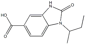 1-(butan-2-yl)-2-oxo-2,3-dihydro-1H-1,3-benzodiazole-5-carboxylic acid Struktur