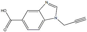 1-(prop-2-yn-1-yl)-1H-1,3-benzodiazole-5-carboxylic acid Struktur