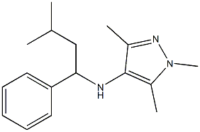 1,3,5-trimethyl-N-(3-methyl-1-phenylbutyl)-1H-pyrazol-4-amine Struktur