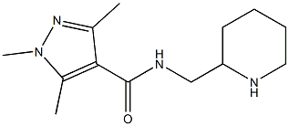 1,3,5-trimethyl-N-(piperidin-2-ylmethyl)-1H-pyrazole-4-carboxamide Struktur