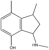 1,7-dimethyl-3-(methylamino)indan-4-ol Struktur