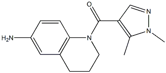 1-[(1,5-dimethyl-1H-pyrazol-4-yl)carbonyl]-1,2,3,4-tetrahydroquinolin-6-amine Struktur