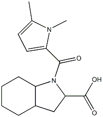 1-[(1,5-dimethyl-1H-pyrrol-2-yl)carbonyl]-octahydro-1H-indole-2-carboxylic acid Struktur