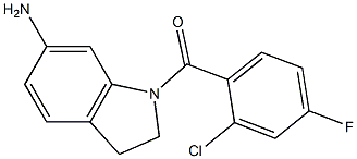 1-[(2-chloro-4-fluorophenyl)carbonyl]-2,3-dihydro-1H-indol-6-amine Struktur