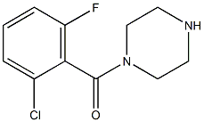 1-[(2-chloro-6-fluorophenyl)carbonyl]piperazine Struktur