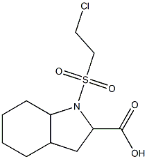 1-[(2-chloroethyl)sulfonyl]octahydro-1H-indole-2-carboxylic acid Struktur