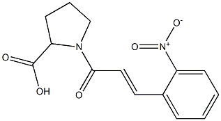 1-[(2E)-3-(2-nitrophenyl)prop-2-enoyl]pyrrolidine-2-carboxylic acid Struktur