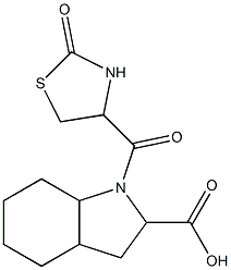 1-[(2-oxo-1,3-thiazolidin-4-yl)carbonyl]-octahydro-1H-indole-2-carboxylic acid Struktur