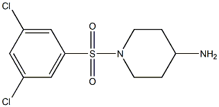 1-[(3,5-dichlorobenzene)sulfonyl]piperidin-4-amine Struktur