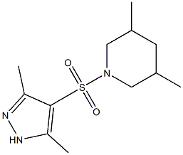 1-[(3,5-dimethyl-1H-pyrazol-4-yl)sulfonyl]-3,5-dimethylpiperidine Struktur