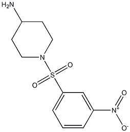 1-[(3-nitrobenzene)sulfonyl]piperidin-4-amine Struktur