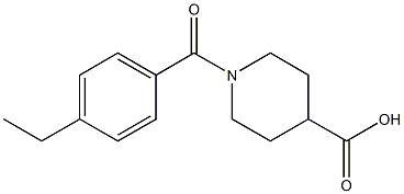 1-[(4-ethylphenyl)carbonyl]piperidine-4-carboxylic acid Struktur