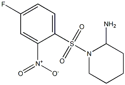 1-[(4-fluoro-2-nitrobenzene)sulfonyl]piperidin-2-amine Struktur