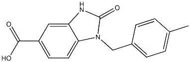 1-[(4-methylphenyl)methyl]-2-oxo-2,3-dihydro-1H-1,3-benzodiazole-5-carboxylic acid Struktur