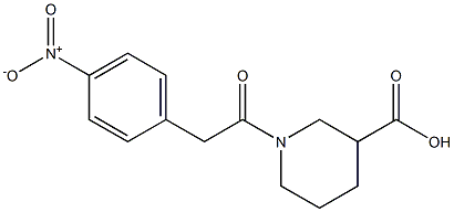 1-[(4-nitrophenyl)acetyl]piperidine-3-carboxylic acid Struktur