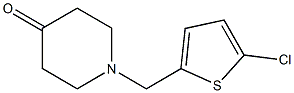 1-[(5-chlorothien-2-yl)methyl]piperidin-4-one Struktur