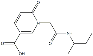 1-[(butan-2-ylcarbamoyl)methyl]-6-oxo-1,6-dihydropyridine-3-carboxylic acid Struktur