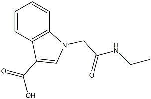 1-[(ethylcarbamoyl)methyl]-1H-indole-3-carboxylic acid Struktur