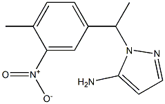 1-[1-(4-methyl-3-nitrophenyl)ethyl]-1H-pyrazol-5-amine Struktur