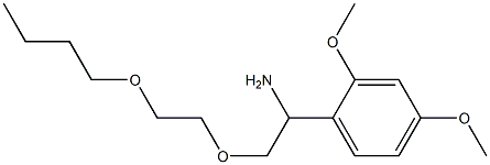 1-[1-amino-2-(2-butoxyethoxy)ethyl]-2,4-dimethoxybenzene Struktur