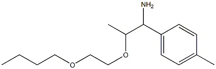 1-[1-amino-2-(2-butoxyethoxy)propyl]-4-methylbenzene Struktur